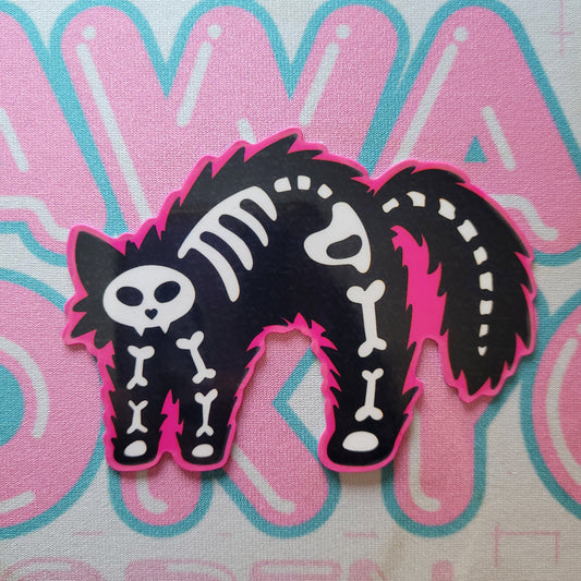 Skelecat Vinyl Sitcker