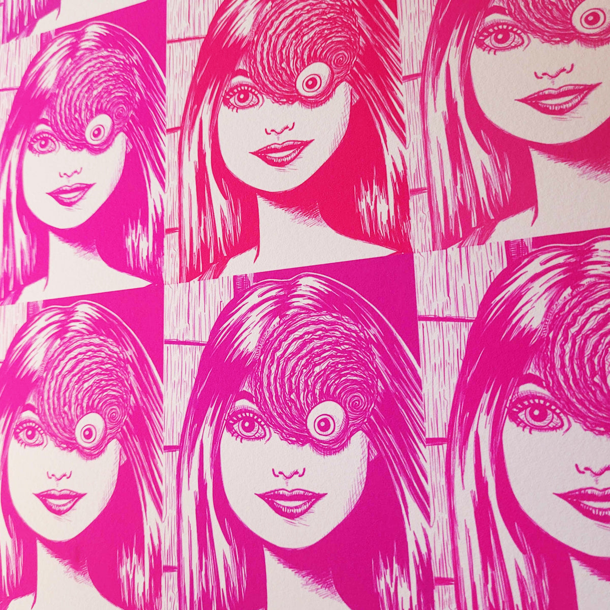 Barbie and the Town of Spirals (BarbiexUzumaki) Art Print