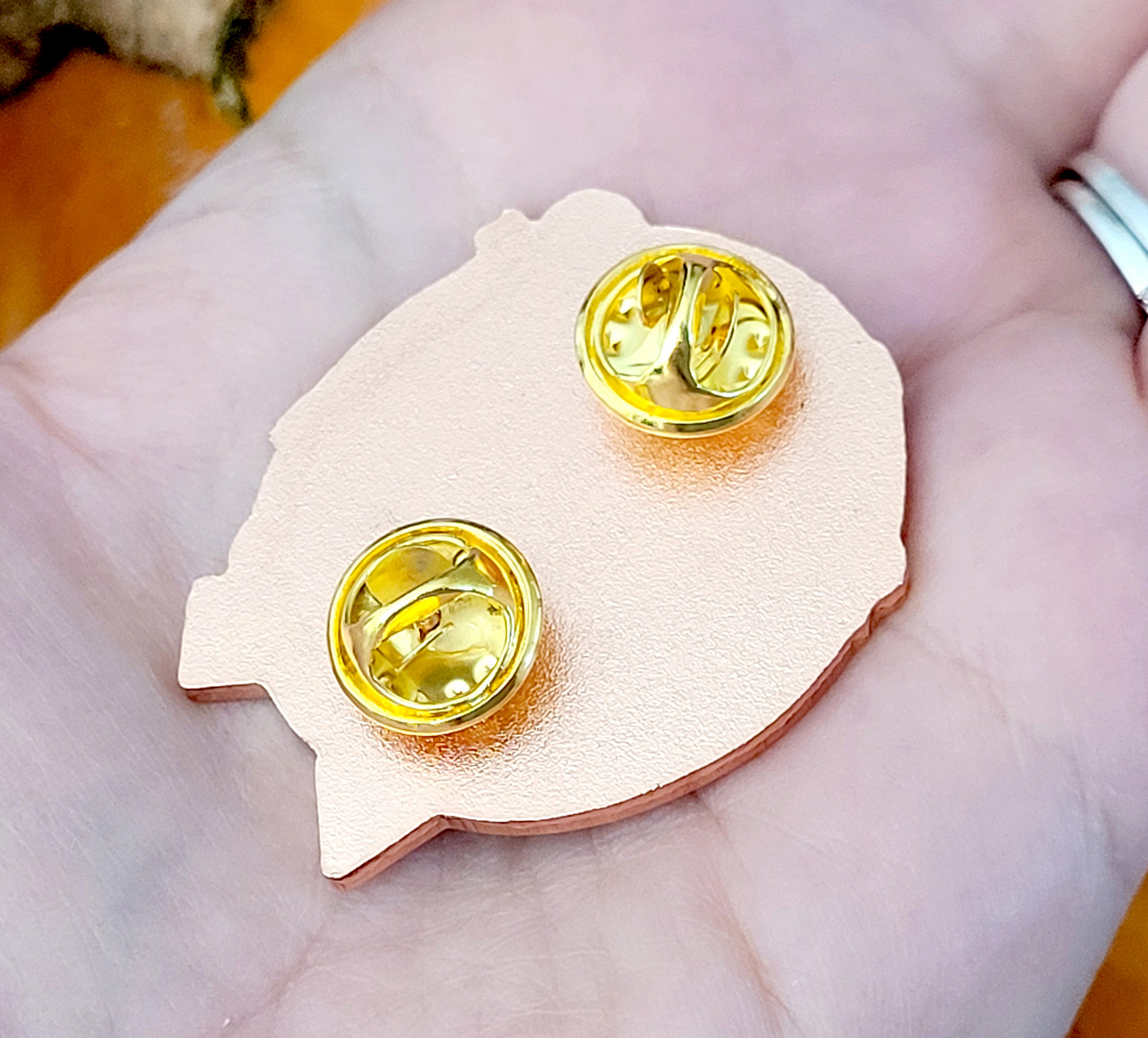 Pom Pumpkin Copper Enamel Pin