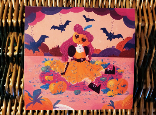 Pom Pumpkin Square Print