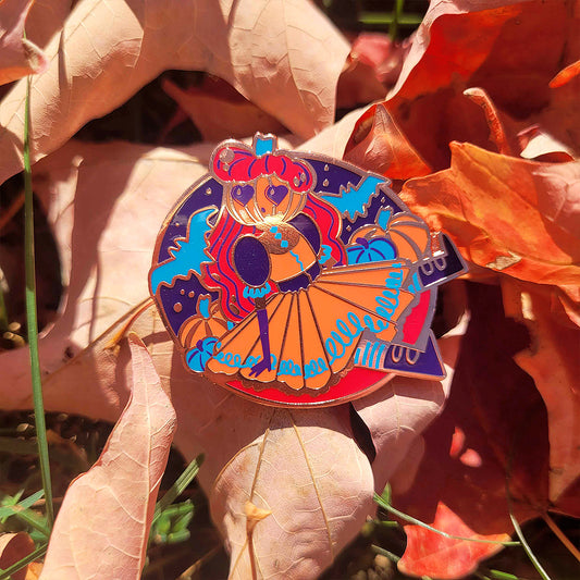 Pom Pumpkin Copper Enamel Pin