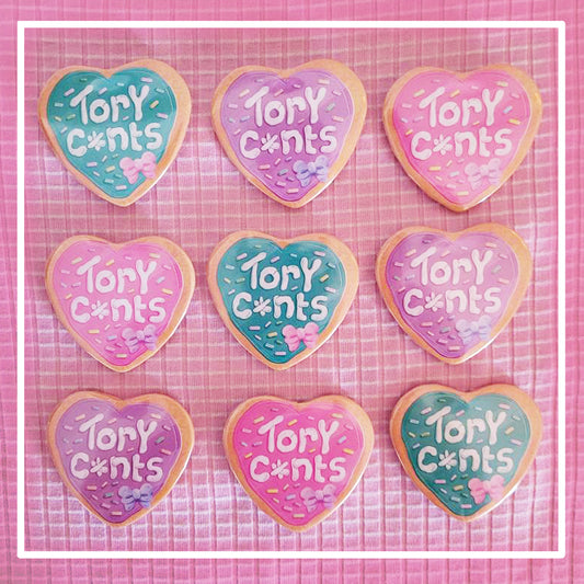 Tory C*nt Sugar Cookie Button Badge