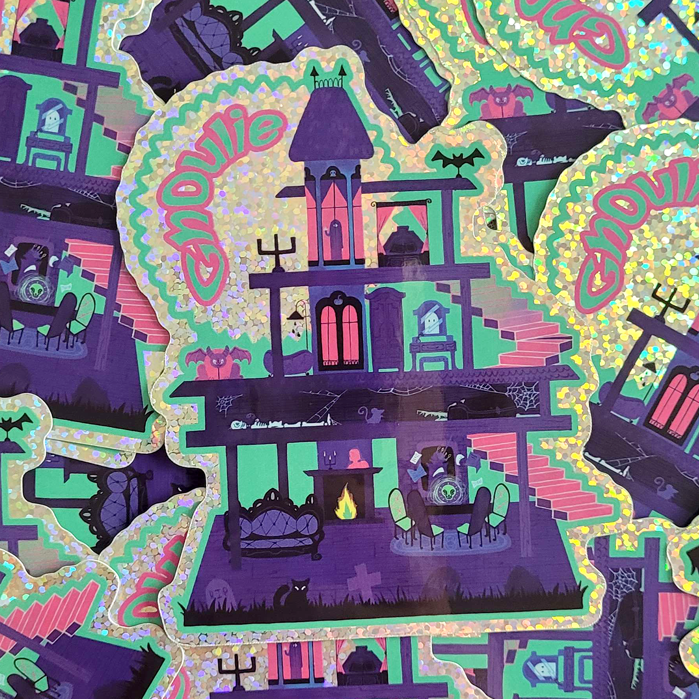 Ghoulie Dreamhouse Glitter Sticker