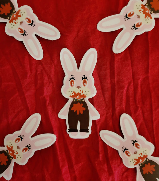 Robbie the Rabbit Animal Crossing Vinyl Sticker