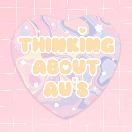 AUs Holographic Heart Badge Pin